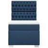 vidaXL Boxspringbett mit Matratze Blau 80x200 cm Stoff