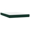 vidaXL Boxspringbett mit Matratze Dunkelgr&uuml;n 140x210 cm Samt