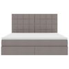vidaXL Bett mit Stauraum und LED mit LED Taupe 160 x 200 cm Polyester