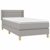 vidaXL Boxspringbett mit Matratze Hellgrau 100x200 cm Stoff