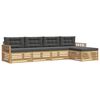 vidaXL Outdoor-Sofagarnitur 5 pcs Wei&szlig; und Anthrazit Polyester