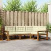 vidaXL Outdoor-Sofagarnitur mit Kissen 4 pcs Natur und Creme