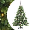 vidaXL K&uuml;nstlicher Weihnachtsbaum mit 150 LEDs Gr&uuml;n 120 cm PE und PVC