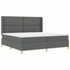 vidaXL Boxspringbett mit Matratze Dunkelgrau 200 x 200 cm Stoff