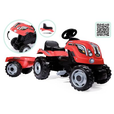 Smoby Kinder-Aufsitztraktor mit Truck Farmer XL Rot