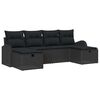 vidaXL Gartensofa-set 6 stk. Schwarz Poly-Rattan