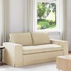 vidaXL Sofa 140cm Creme Metall