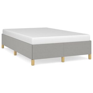 vidaXL Bettgestell ohne Matratze Hellgrau 120x200 cm Stoff