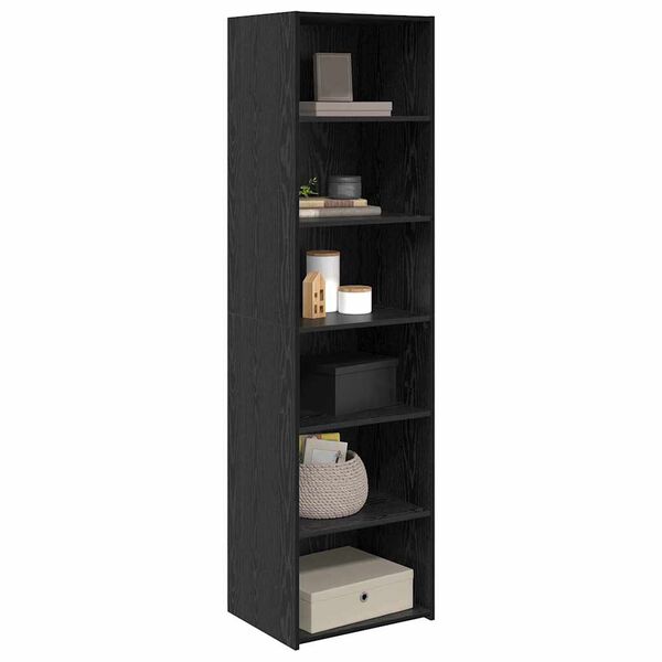 vidaXL Schrank Schwarz Eichen-Optik 50 x 41 x 185 cm Holzwerkstoff