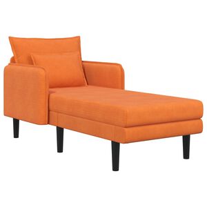 vidaXL Gro&szlig;e Chaiselongue Orange Cordstoff