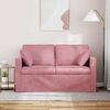 vidaXL Sofa Rosa Gesamtabmessungen: 138 x 78 x 80 cm (B x T x H) Samt