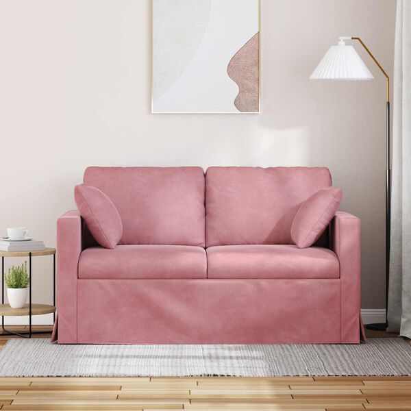 vidaXL Sofa Rosa Gesamtabmessungen: 138 x 78 x 80 cm (B x T x H) Samt