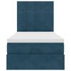 vidaXL Ottoman-Bett mit Matratzen Dunkelblau 90x190 cm Samt