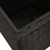 vidaXL Garten-Hochbeet 3-tlg. Poly Rattan Schwarz