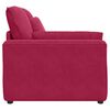 vidaXL Modulares Sofa Endmodul mit Armlehne Kissen Weinrot 100 cm