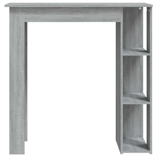vidaXL Bartisch mit Regal Grau Sonoma 102x50x103,5 cm Holzwerkstoff