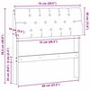 vidaXL Gepolstertes Kopfteil Hellgrau 75 cm Massives Kiefernholz