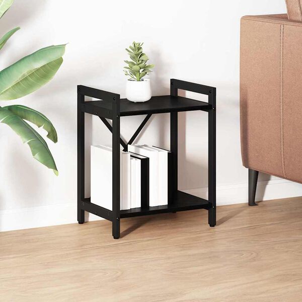 vidaXL B&uuml;cherregal Schwarz Eichen-Optik 40 x 30 x 50 cm Holzwerkstoff