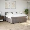 vidaXL Boxspringbett mit Matratze Taupe 180x200 cm Stoff