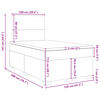 vidaXL Boxspringbett mit Matratze Hellgrau 120x200 cm Samt