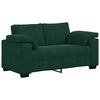 vidaXL 2-teiliges Sofa-Set mit Kissen, dunkelgr&uuml;ner Samt