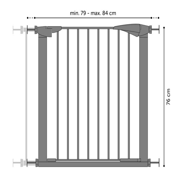 FLAMINGO Haustier-Schutzgitter Salus Grau 79-84 cm