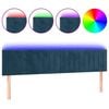 vidaXL LED Kopfteil Dunkelblau 160x5x78/88 cm Samt