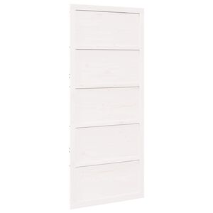 vidaXL Scheunent&uuml;r 100 x 2,5 x 208 cm Massives Kiefernholz Wei&szlig;