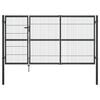 vidaXL Gartentor mit Pfosten Stahl 350 x 140 cm Anthrazit