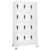 vidaXL Schlie&szlig;fachschrank Wei&szlig; 90x45x180 cm Stahl