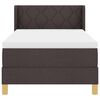 vidaXL Boxspringbett mit Matratze Dunkelbraun 200 x 100 cm Polyester