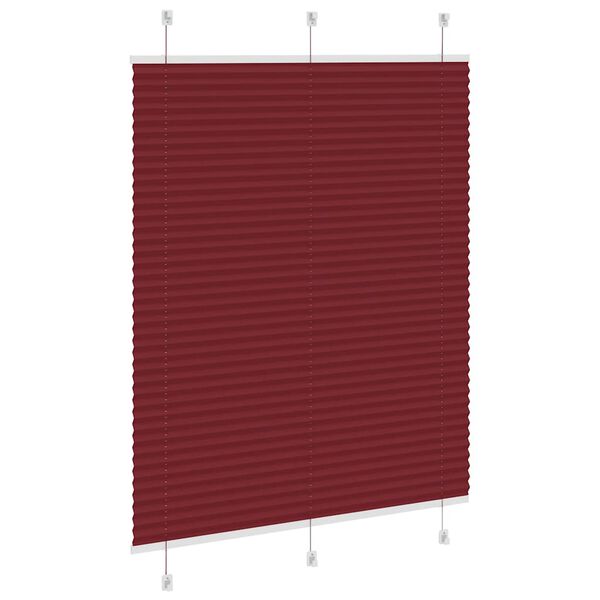 vidaXL Plissee Bordeauxrot 105x150 cm Stoffbreite 104,4 cm Polyester