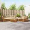 vidaXL Outdoor-Sofagarnitur mit Kissen 6 pcs Natur und Beige