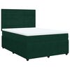 vidaXL Boxspringbett mit Matratze Dunkelgr&uuml;n 160x200 cm Samt