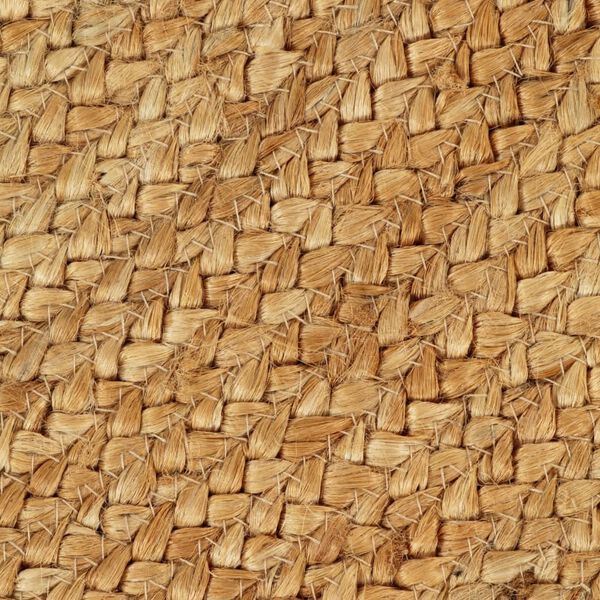 vidaXL Teppich Geflochten mit Fransen 180 cm Jute Rund