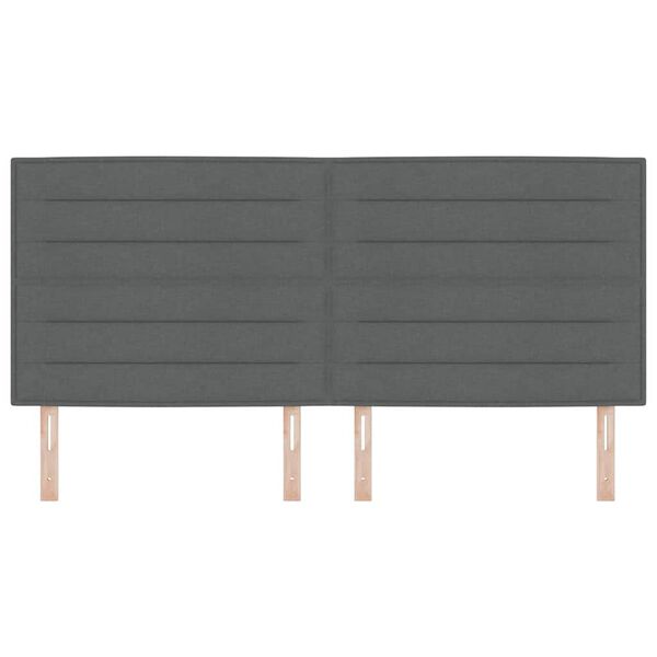 vidaXL Kopfteil Dunkelgrau 200 cm Stoff