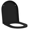 vidaXL Toilettensitz Schwarz 48 x 36,5 x 4,5 cm Polypropylen