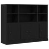 vidaXL Highboard Schwarz Eichen-Optik 132 x 35,5 x 103,5 cm
