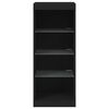 vidaXL Sideboard mit LED-Leuchten Schwarz 41x37x100 cm