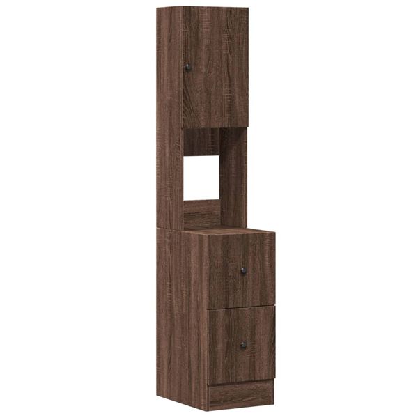 vidaXL Küchenschrank Braun Eichen-Optik 35x50x180 cm Holzwerkstoff