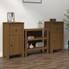 vidaXL Sideboards 2 Stk. Honigbraun 40x35x80 cm Massivholz Kiefer