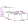vidaXL Bettrahmen Braun Eichen-Optik 120 x 190 cm Holzwerkstoff