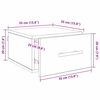 vidaXL Nachttisch Wandmontiert Altholz 35 x 35 x 20 cm Holzwerkstoff