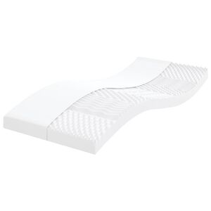 vidaXL Schaumstoffmatratze Wei&szlig; 90x210 cm 7-Zonen H&auml;rtegrad 20 ILD