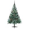 vidaXL Künstlicher Weihnachtsbaum Grün 150 cm PVC und Stahl