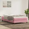 vidaXL Boxspringbett mit Matratze Rosa 120x220 cm Samt
