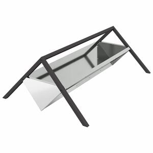 vidaXL Futtertr&ouml;ge f&uuml;r Nutztiere Silber 111 x 76 x 38 cm 10 kg