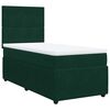 vidaXL Boxspringbett mit Matratze Dunkelgr&uuml;n 80x200 cm Samt