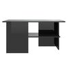vidaXL Couchtisch Hochglanz-Schwarz 90x60x46,5 cm Holzwerkstoff