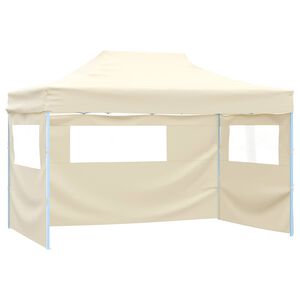vidaXL Party-Zelt 280 x 410 x 315 cm Creme Oxford-Stoff